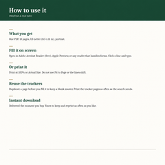 Career Planner & Job Search Workbook — Fillable PDF