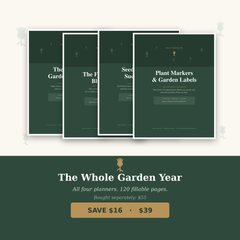 The Whole Garden Year bundle - all four garden planners