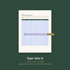 Every planner is fillable with real form fields