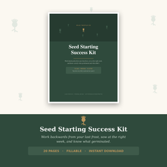 Seed Starting Success Kit cover - fillable sowing planner