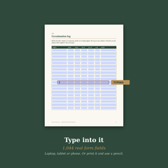 1044 real form fields - type directly into the kit